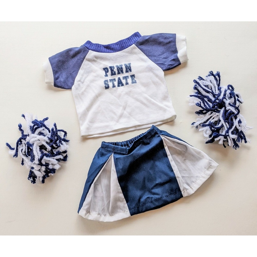 Vintage Penn State College Cabbage Patch Kids Cheerleading Outfit With Pom Poms